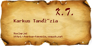 Karkus Tanázia névjegykártya